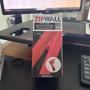 Zip Wall Heavy-Duty Red Zipper 7'